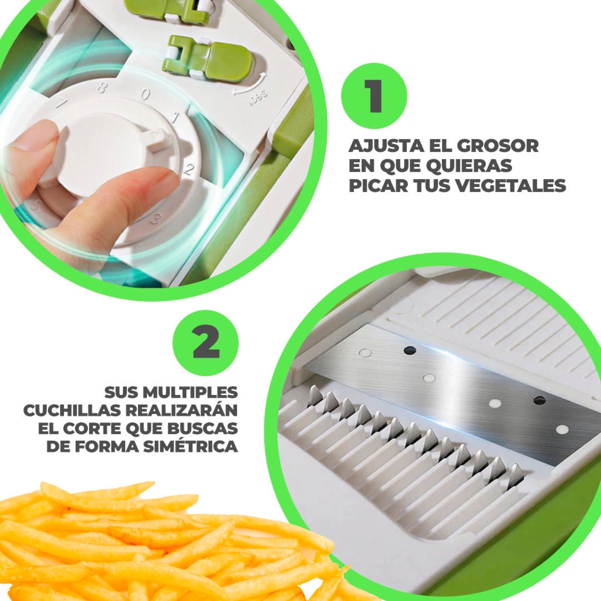 CutterPro™ - Cortador/Rebanador de Vegetales Multicortes ¡5 en 1!